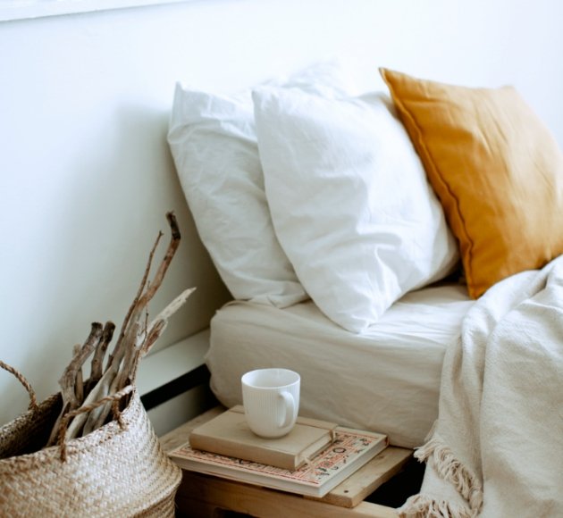 Clean bedroom — residential cleaning